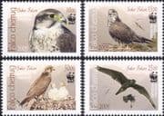 Kyrgyzstan 2009 WWF/ Saker Falcon/ Birds/ Nature/ Wildlife/ Conservation 4v set (n46182)