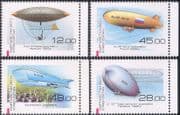Kyrgyzstan 2011 Airships/ Balloons/ Dirigibles/\Graf Zeppelin/\Aircraft 4v set (n44184)