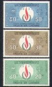 Laos 1968 Human Rights / UN / Flame / Welfare 3v set (n35208)