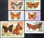 Laos 1982 Butterflies/ Insects/ Nature/ Butterfly/ Conservation 6v set (b6411)