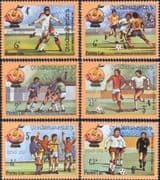 Laos 1982 Football World Cup Championships/ WC/ Spain/ Sports/ Soccer 6v set (b8092)