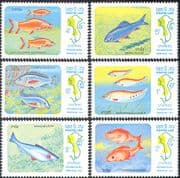 Laos 1983 Fish of Mekong River/ Marine/ Nature/ Wildlife/ Conservation/ Environment 6v set (b8208)