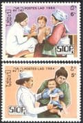 Laos 1984 Anti-Polio Campaign/ Child Health/ Medical/ Welfare/ Nurse 2v set (n21911)