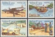 Laos 1984 Plane/ Aircraft/ Boats/ Truck/ Transport/ Aviation/ Motoring 4v set (b9020)