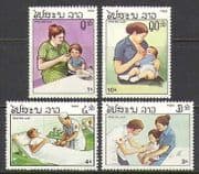 Laos 1985 Child Health / Hospital / Medical 4v set (n21910)