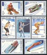 Laos 1987 Winter Olympics / Sports / Games / Hockey 7v b8609h