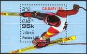 Laos 1988 Winter Olympic Games/ Olympics/ Calgary/ Sports/ Skiing 1v m/s (b8459)