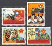 Laos 1989 Army 40th / Tank / Boat / Medical 4v set (n21163)