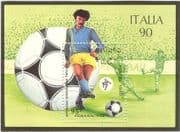 Laos 1990 Football/ WC/ World Cup/ Italia '90/ Sports/ Games/ Soccer 1v m/s (b8108)