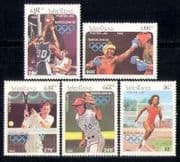 Laos 1992 Olympics / Sports / Basketball / Boxing set (b8423)