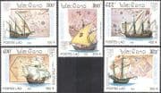Laos 1992 Sailing Ships/ Boats/ Nautical/ Columbus/ Transport/ StampEx 5v set (b8018)