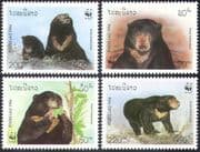 Laos 1994 WWF/ Malay Bears/ Wildlife/ Nature/ Animals/ Conservation 4v set (b8228)