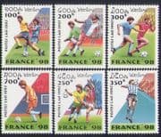Laos 1998 Football / World Cup / WC / Sports / Games / Soccer 6v set (n35218)