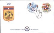 Laos 2004 FIFA 100th Anniversary/ Football/ Sports/ Games/ Soccer 2v pair FDC (n17624d)