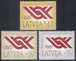 Latvia 1991 Olympic Games  /  Olympics  /  Committee  /  Rings  /  Sports  /  Games 3v (n40955)
