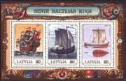 Latvia 1997 Baltic Sailing Ships/ Nautical/ Boats/ Transport/ History 3v m/s (ee1172)
