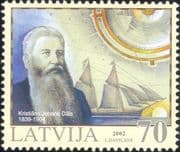 Latvia 2002 Kristians Dals/ Navigation/ Sailing Ships/ Sail/ Boats/ Transport/ People 1v (s1529)