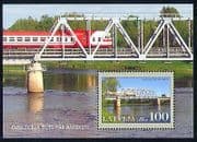 Latvia 2007 Bridges / Transport / Rail / Train 1v m / s n29969