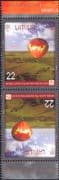 Latvia 2007 Hot Air Balloon/ Mobile Telephony/ Aviation 2 x 1v t-b pair (n29362)