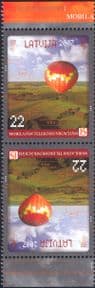 Latvia 2007  Hot Air Balloon/ Mobile Telephony/ Aviation  2 x 1v t-b pair  (n29362)