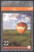 Latvia 2007 Hot Air Balloon/ Mobile Telephony/ Communications/ Aviation 1v (n29362)