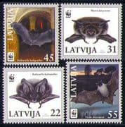 Latvia 2008 WWF Endangered Species/ Bats/ Nature/ Wildlife/ Animals/ Conservation/ Environment 4v set (n30301)