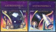 Latvia 2009 Europa/ Astronomy/ Astronomer/ Telescope/ Space/ Planets/ Asteroid/ Radio Dish 2v set (n32053)
