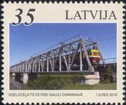 Latvia 2012 Trains/ Locomotives/ Rail/ Railway Bridges/ Transport 1v (lv1001)