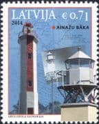 Latvia 2014 Lighthouses/ Maritime Safety/ Buildings/ Architecture/ Maps 1v (lv1028)