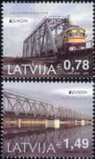 Latvia 2018 Trains/ Locomotives/ Rail/ Railway Bridges/ Transport 2v set (lv1002)