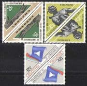 Lesotho 1967 Crocodile / Statue / Flag 3v set prs (n28589)