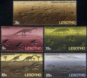 Lesotho 1970 Dinosaurs/ Footprints/ Prehistoric Animals/ Reptiles/ Nature 5v set (b1299)