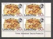 Lesotho 1976 Rock Painting / Art 1v corner blk (n21759)