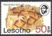 Lesotho 1976 Rock Painting / Art / 50s on 50c 1v (n22136)