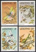 Lesotho 1978 Insects / Dragonfly / Mantis 4v set (n25037)