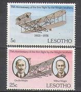 Lesotho 1978 Plane / Aviation / Wright Bros 2v set (n24470)