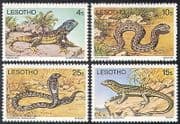 Lesotho 1979 Reptiles / Animals / Snakes / Lizards / Nature / Wildlife 4v set (n25038)