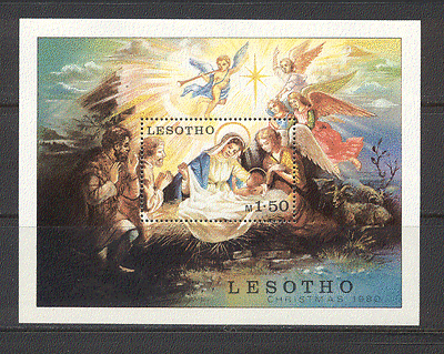 Lesotho 1980 Christmas / Nativity / Mary / Baby 1v m / s (a25)