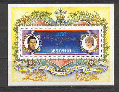 Lesotho 1981 Diana / Charles / Royal Wedding 1v m / s (a30)
