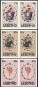 Lesotho 1981 Princess Diana/ Prince Charles/ Royal Wedding/ Horses/ Animals 3v set imperforate pr (n28588a)