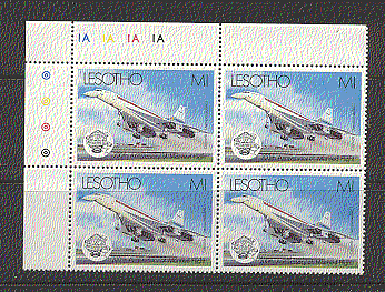 Lesotho 1983 CONCORDE / Aviation CONTROL block n17057