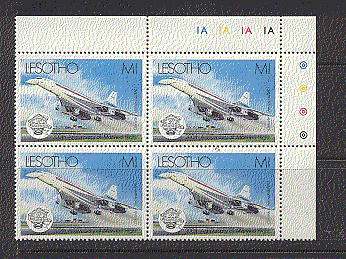 Lesotho 1983 CONCORDE / Aviation CONTROL block n17058