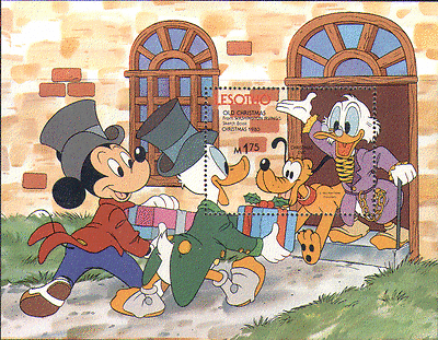 Lesotho 1983 DISNEY Christmas / Scrooge m / s ref:n14474