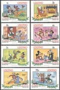 Lesotho 1983 Disney/ Mickey/ Pluto/ Christmas/. Cartoons/ Animation 8v set (b1902)