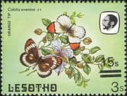 Lesotho 1984 Butterflies 15s on 3s misplaced surcharge ERROR/ Nature 1v (b3691g)