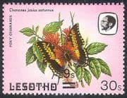 Lesotho 1984 Butterflies / 9s on 30s Misplaced Surcharge ERROR 1v (b2391)
