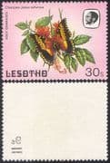 Lesotho 1984 Butterflies/ 9s on 30s Offset surcharge ERROR 1v (b2765p)