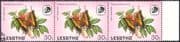 Lesotho 1984 Butterflies 9s on 30s surcharge MISSING SURCHARGES ERROR 3v strip (b2765cb)