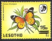Lesotho 1984 Butterflies Surcharge / 15s on 1s 1v Double ERROR ref:b3152
