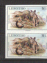 Lesotho 1984 M1 Jackal / Dog IMPERF pr ref:n16391